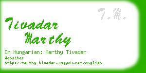 tivadar marthy business card